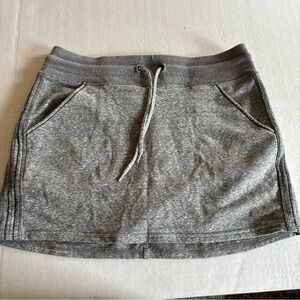 Athleta Women's Heather Gray Drawstring Athletic Skirt Size Small